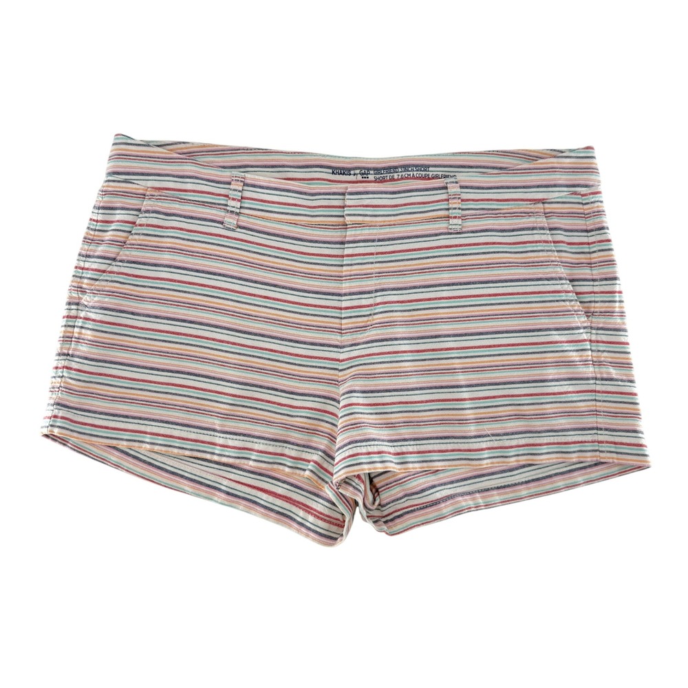 GAP Khakis Girlfriend 3 Inch Striped Shorts Women's US 16 / 33 Colorful‎